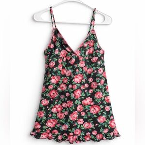 RARE Vintage 2006 VS PINK Y2K Floral Lace Trim Chemise Nightie - XS